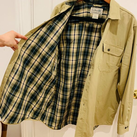 - Vintage LL BEAN Heavy Work Chore Shirt Jacket Size Large - Picture 10 of 11